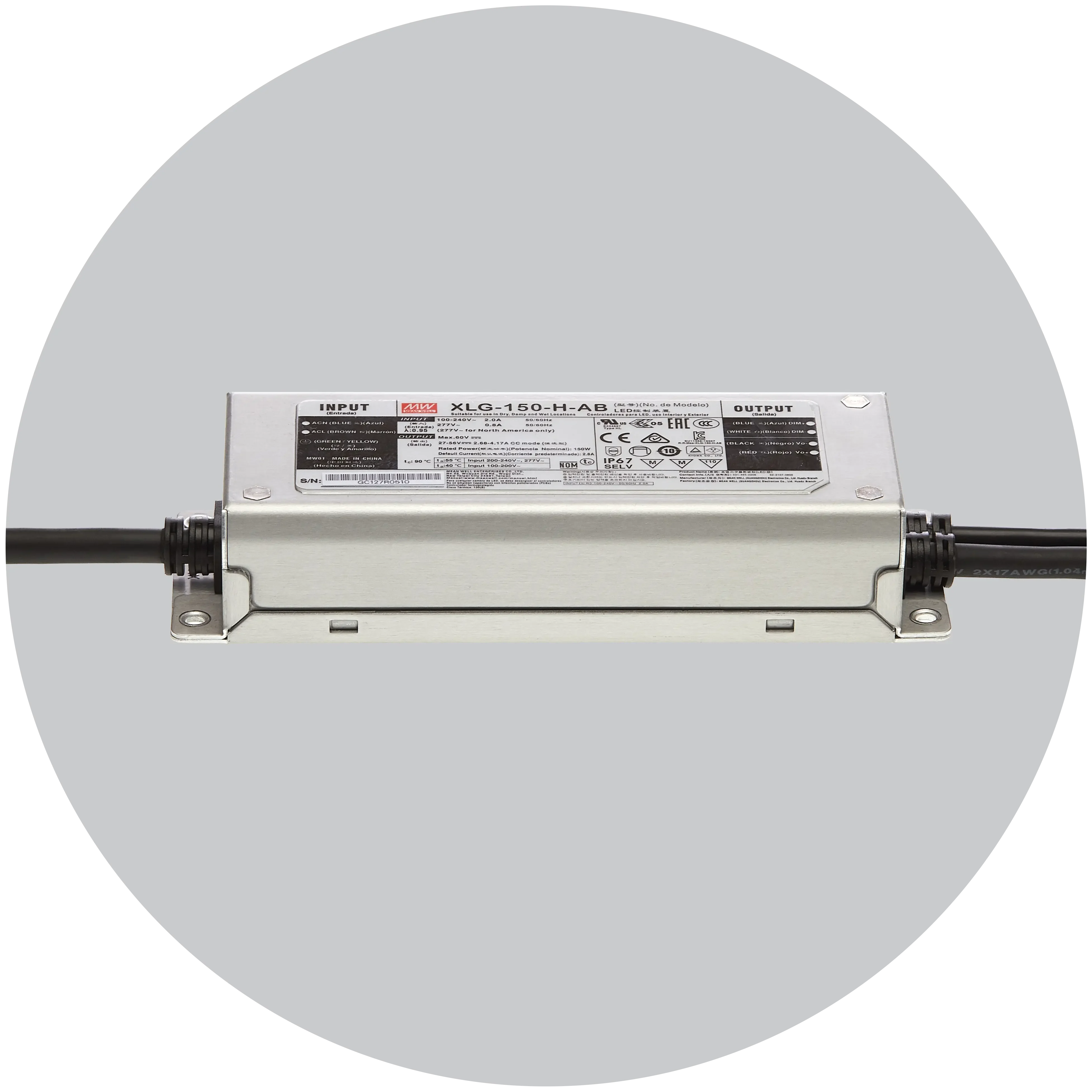 Блок питания meanwell xlg-150-h-ab с диммером